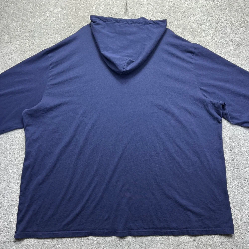 Polo Ralph Lauren Pullover Shirt Mens 5XB Navy Blue Hooded Long Sleeve Pony Logo